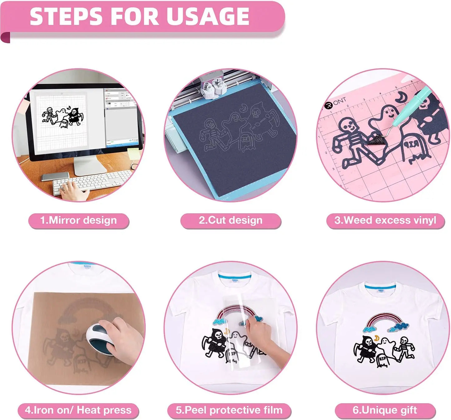 Glitter Heat Transfer Vinyl – 12 Rolls (25 × 150 cm) – Sparkly Iron-On Film for T-Shirt Printing & DIY Projects