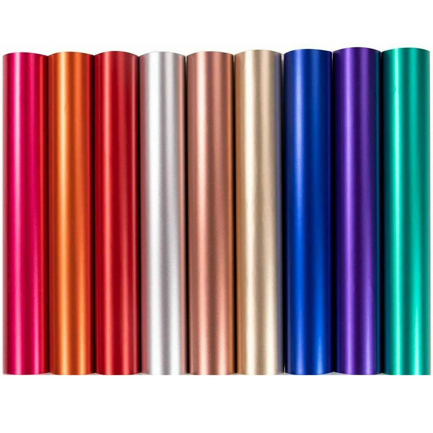 Cricut-Compatible: 9pcs 30×30cm Matte Metallic Permanent Adhesive Vinyl Bundle – Sticky Sheets for Plotter & DIY Crafts
