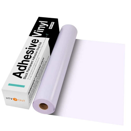 Cricut-Compatible Glossy Adhesive Vinyl Roll – 30×900cm (Permanent, 12in × 30ft) White